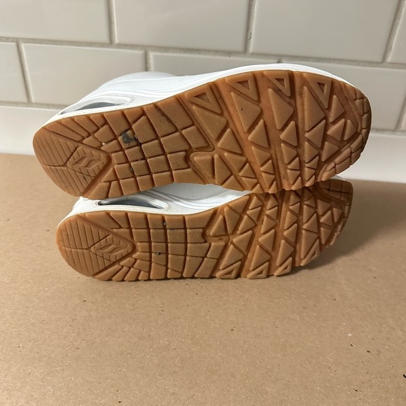 SKETCHERS 8.5 Woman Street Uno wedge white memory foam comfort casual sneaker - Picture 13 of 15